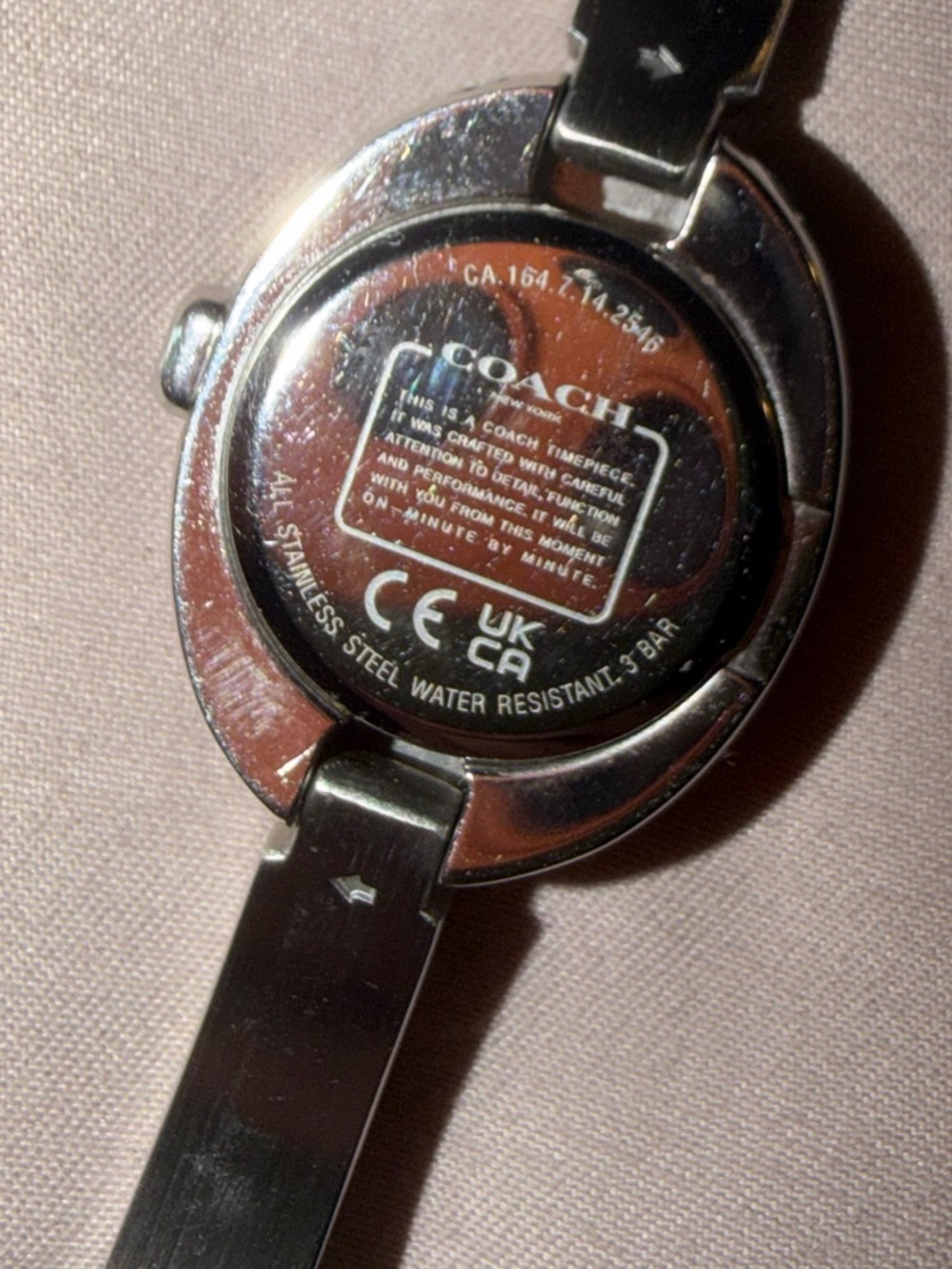 COACH Women's Sammy Silver Tone Stainless Steel Bangle Bracelet Watch, 22.5mm - Picture 6 of 7